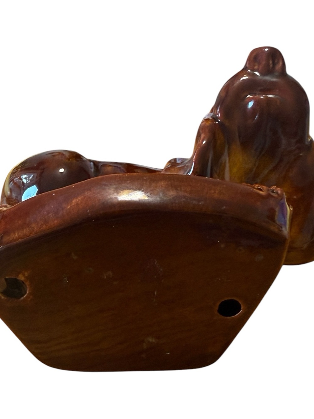 McFarlin Hickok Brown Basset Hound Puppy Dog Planter Ceramic Mid-Century Wear - Picture 10 of 10